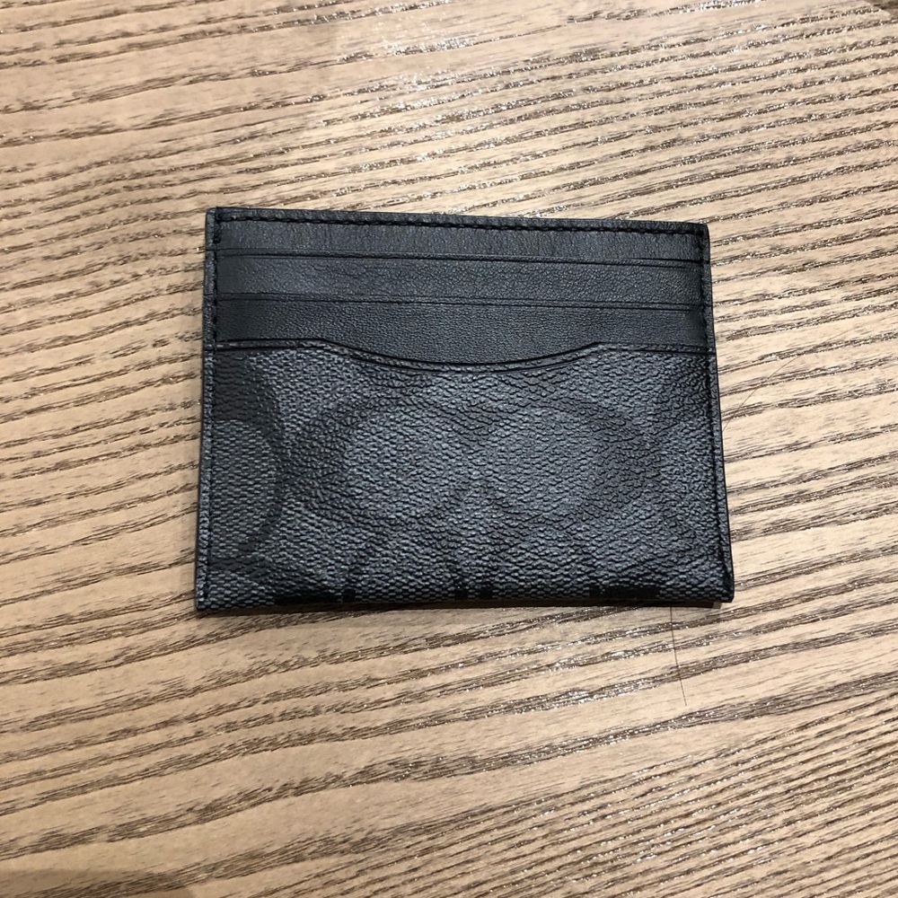 Coach signature card case